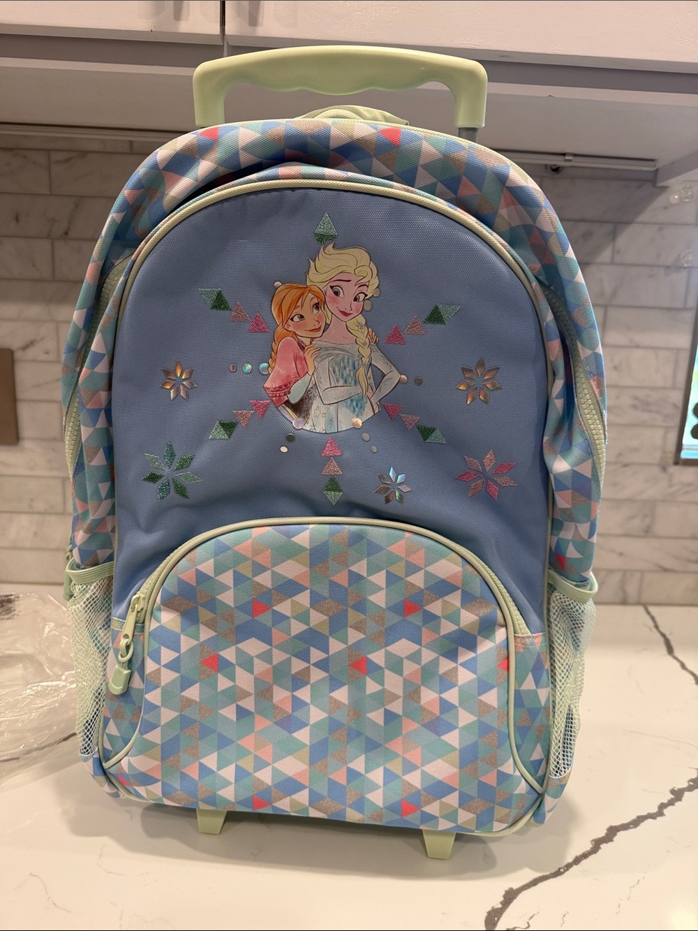 Frozen Rolling Backpack - Anna and Elsa Princess Bag Luggage